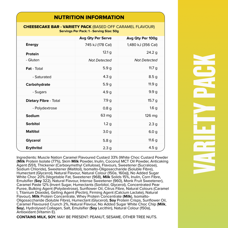 CHEESECAKE Protein Bar - CHEESECAKE Variety Pack - 6 Bars-Protein Bars-MNSUPPS0345-9359054001718-2-Muscle Nation