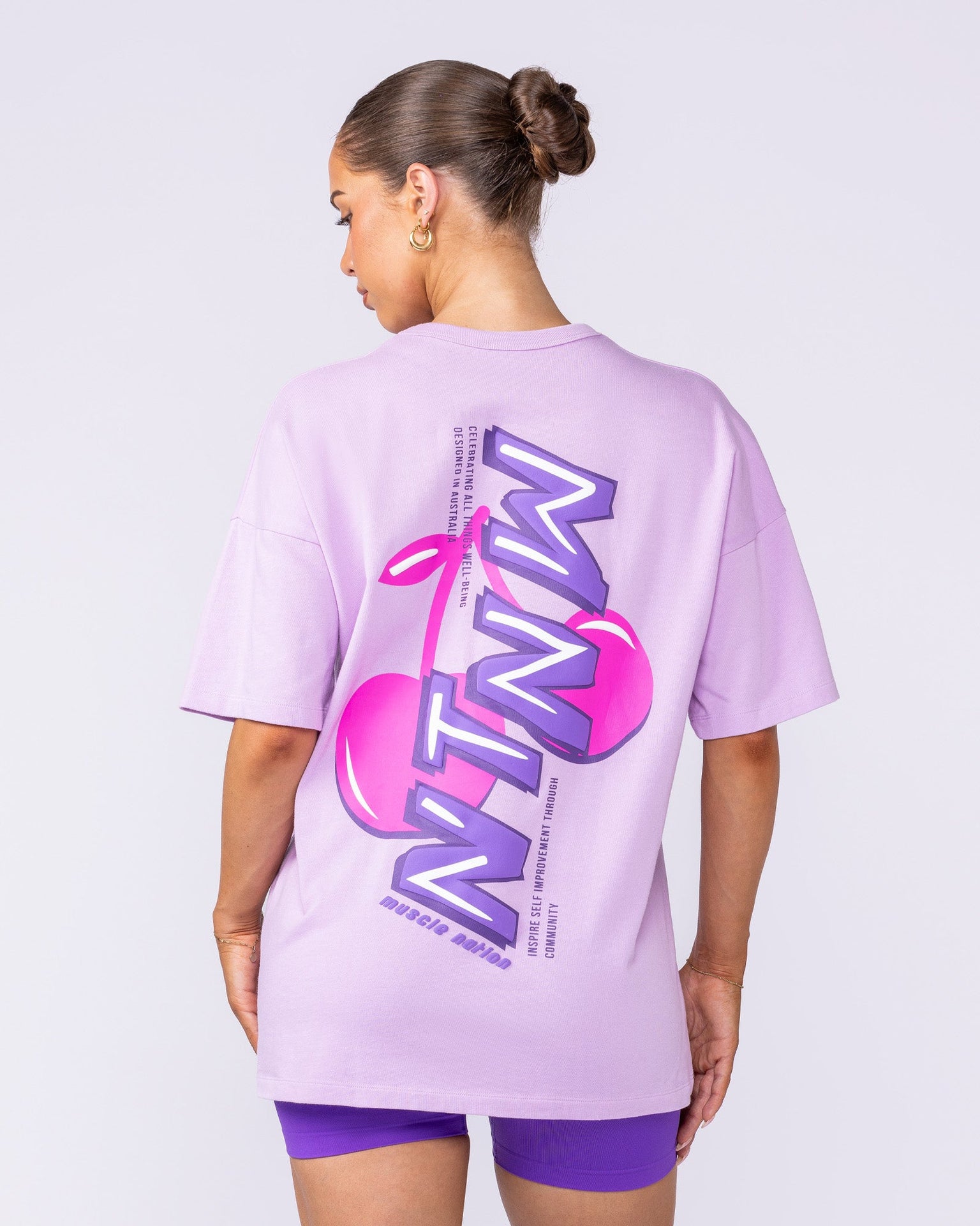 Cherry Oversized Tee - Pixie-T-Shirts-XXS-122502PIX-XXS-MNAPPRL48139-5-Muscle Nation