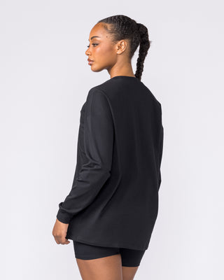 Classic Long Sleeve Top - Black-Long Sleeve T-Shirts-XXS-042617BLK-XXS-MNAPPRL50215-2-Muscle Nation