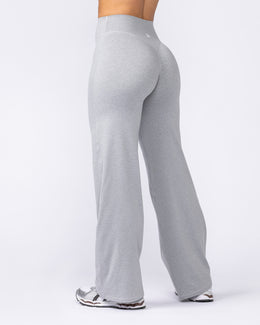 Cloud Straight Leg Leggings – Light Grey Marl – front