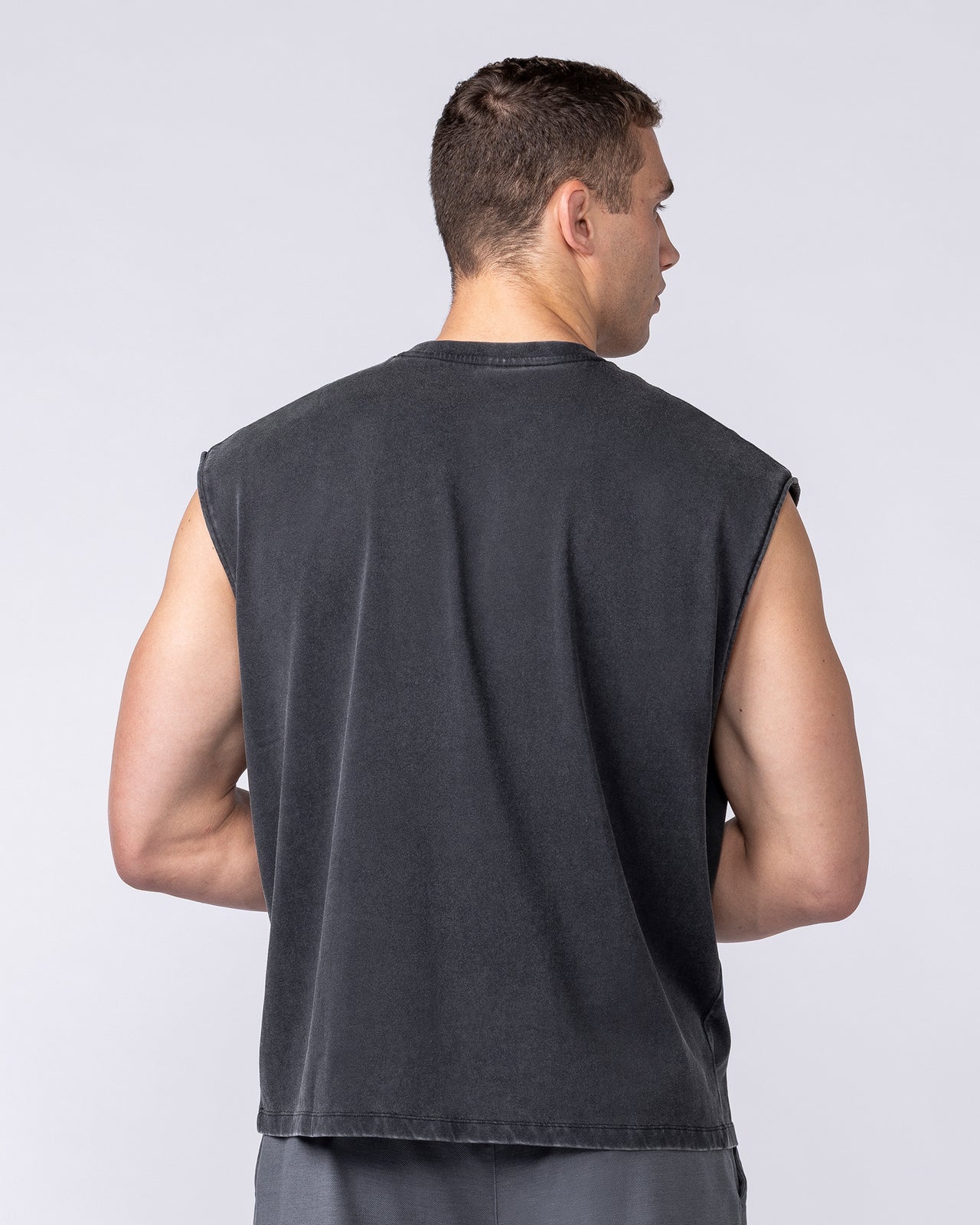 Cobras Boxy Muscle Tank - Washed Black