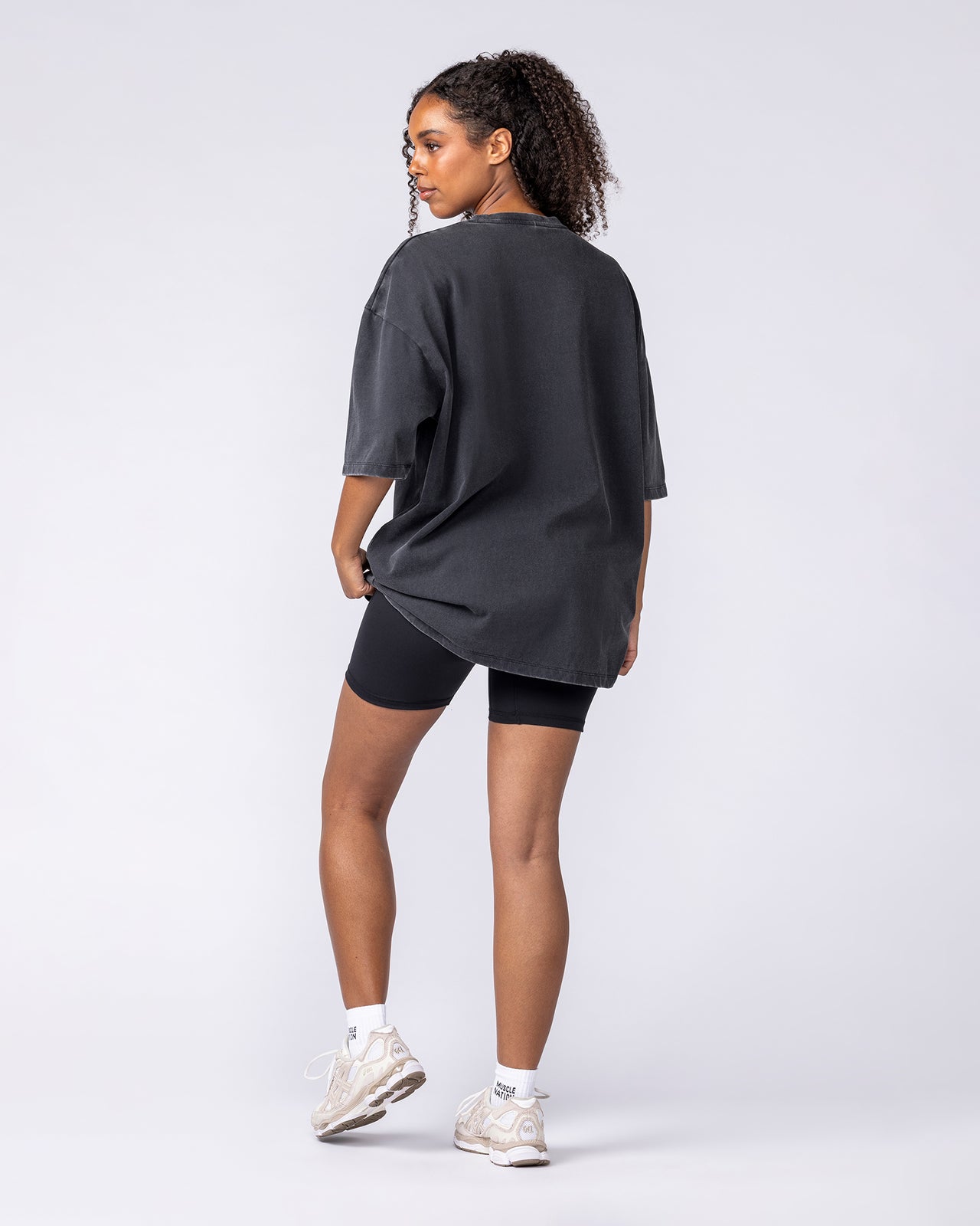 Cobras Oversized Tee - Washed Black