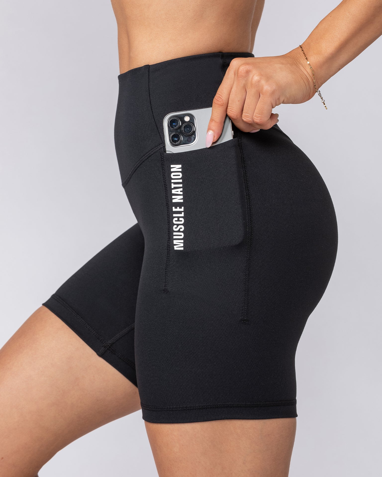 Core Pocket Bike Shorts - Black-Shorts-XXS-112439BLK-XXS-MNAPPRL33370-1-Muscle Nation