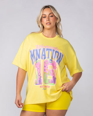 Cosmic Oversized Tee - Pale Buttercup-T-Shirts-XXS-062514PBTRC-XXS-MNAPPRL43136-1-Muscle Nation