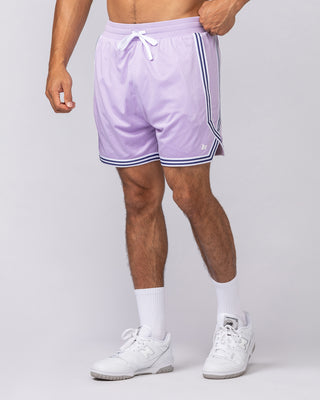 Courtside Basketball 5" Shorts - Lavender-Shorts-S-062525LAV-S-MNAPPRL43223-1-Muscle Nation