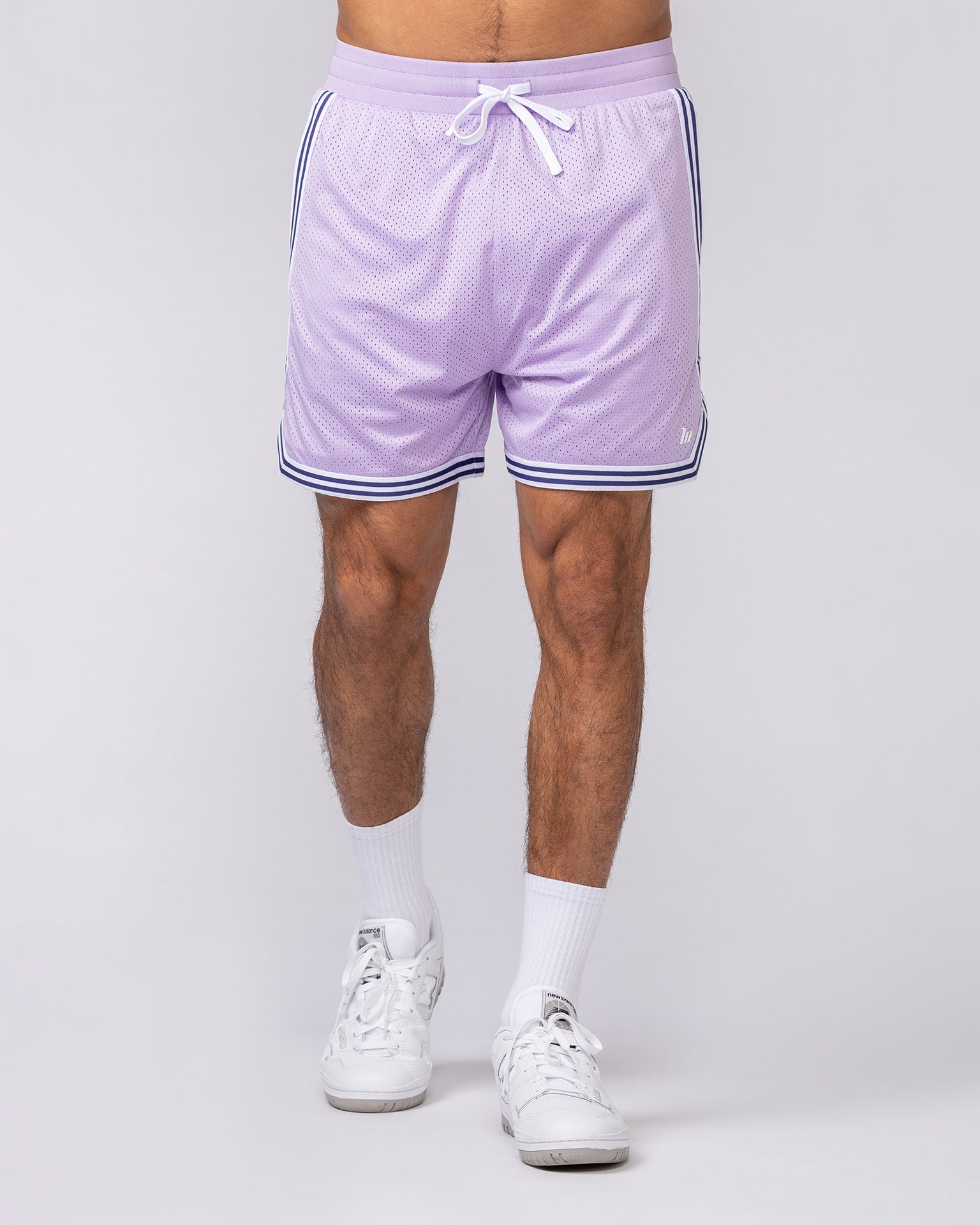 Courtside Basketball 5" Shorts - Lavender-Shorts-S-062525LAV-S-MNAPPRL43223-2-Muscle Nation