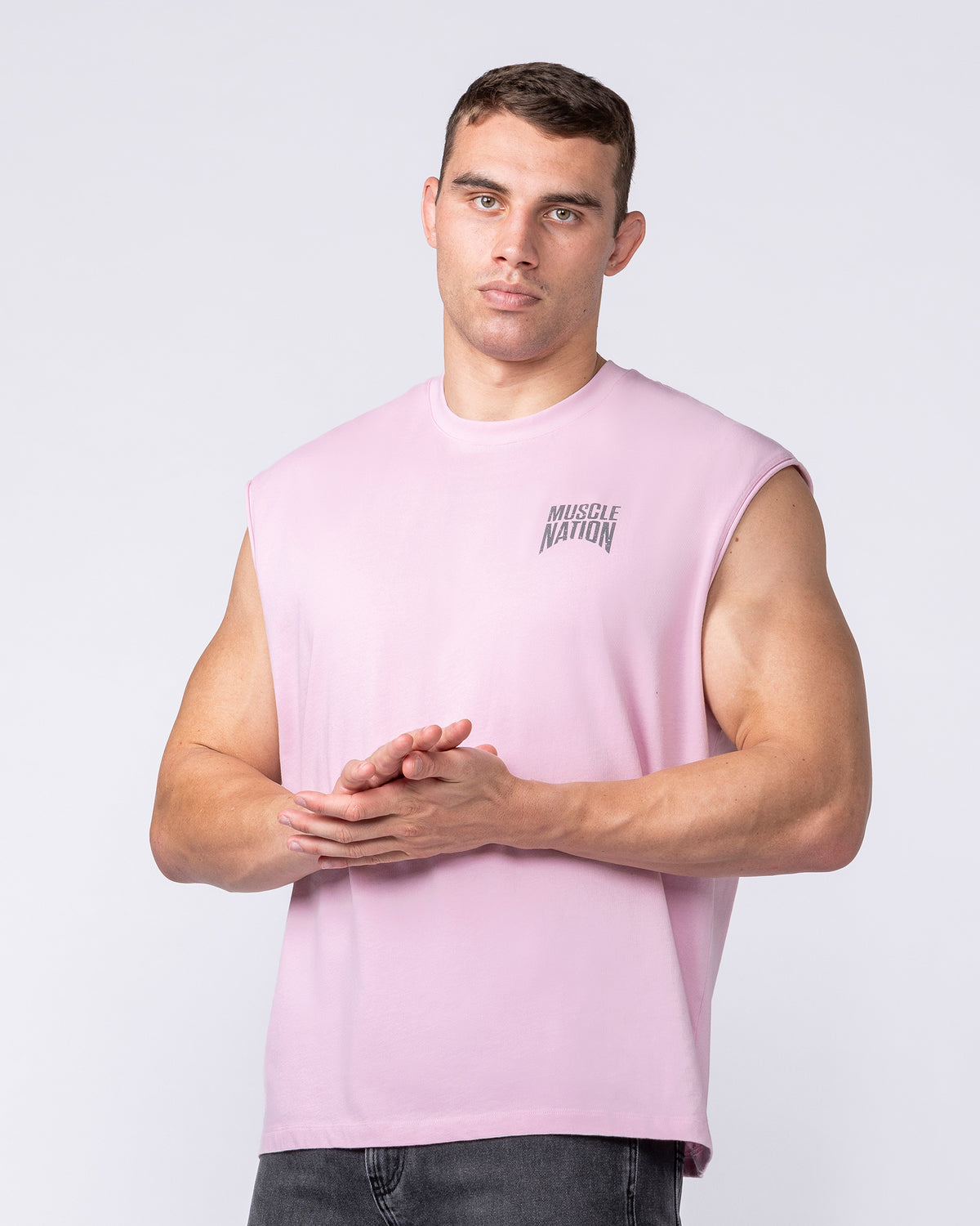Creed Boxy Muscle Tank - Powder Pink