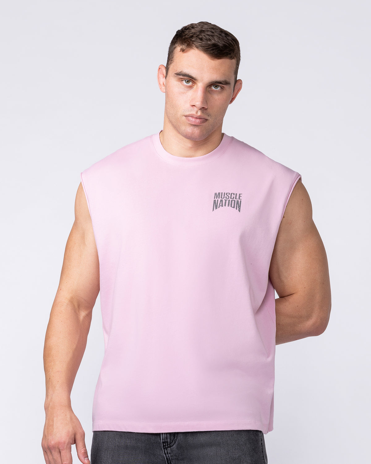 Creed Boxy Muscle Tank - Powder Pink