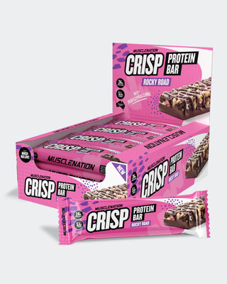 CRISP Protein Bar - Rocky Road - Box of 12-Protein Bars-MNSUPPS0299-19359054000916-1-Muscle Nation