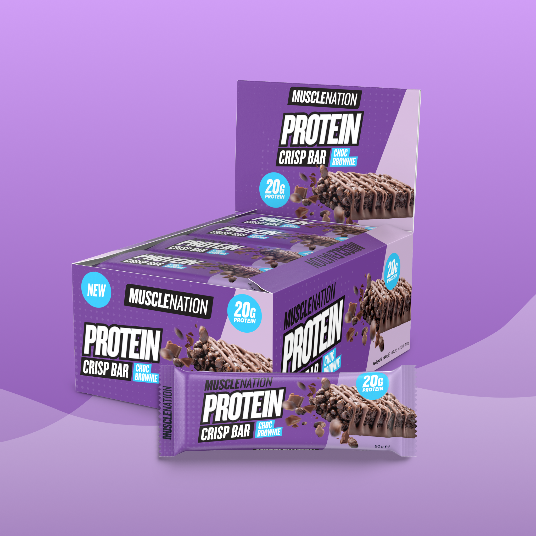 CRISP Protein Bar - Choc Brownie - Box of 12-Protein Bars-MNSUPPS0426-19359054002507-1-Muscle Nation