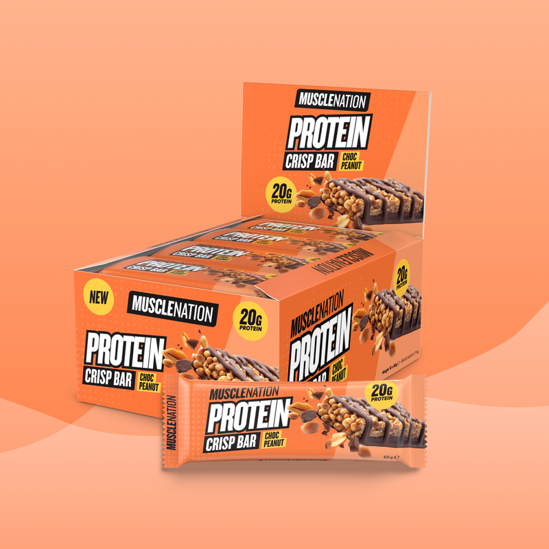 CRISP Protein Bar - Choc Peanut Bar - Box of 12-Protein Bars-MNSUPPS0425-19359054002521-1-Muscle Nation