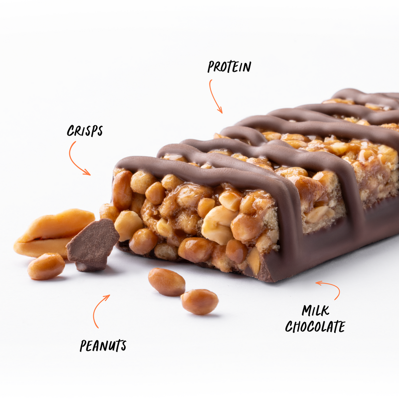 CRISP Protein Bar - Choc Peanut Bar - Box of 12-Protein Bars-MNSUPPS0425-19359054002521-3-Muscle Nation