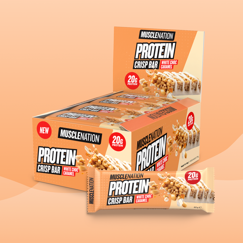 CRISP Protein Bar - White Choc Caramel - Box of 12