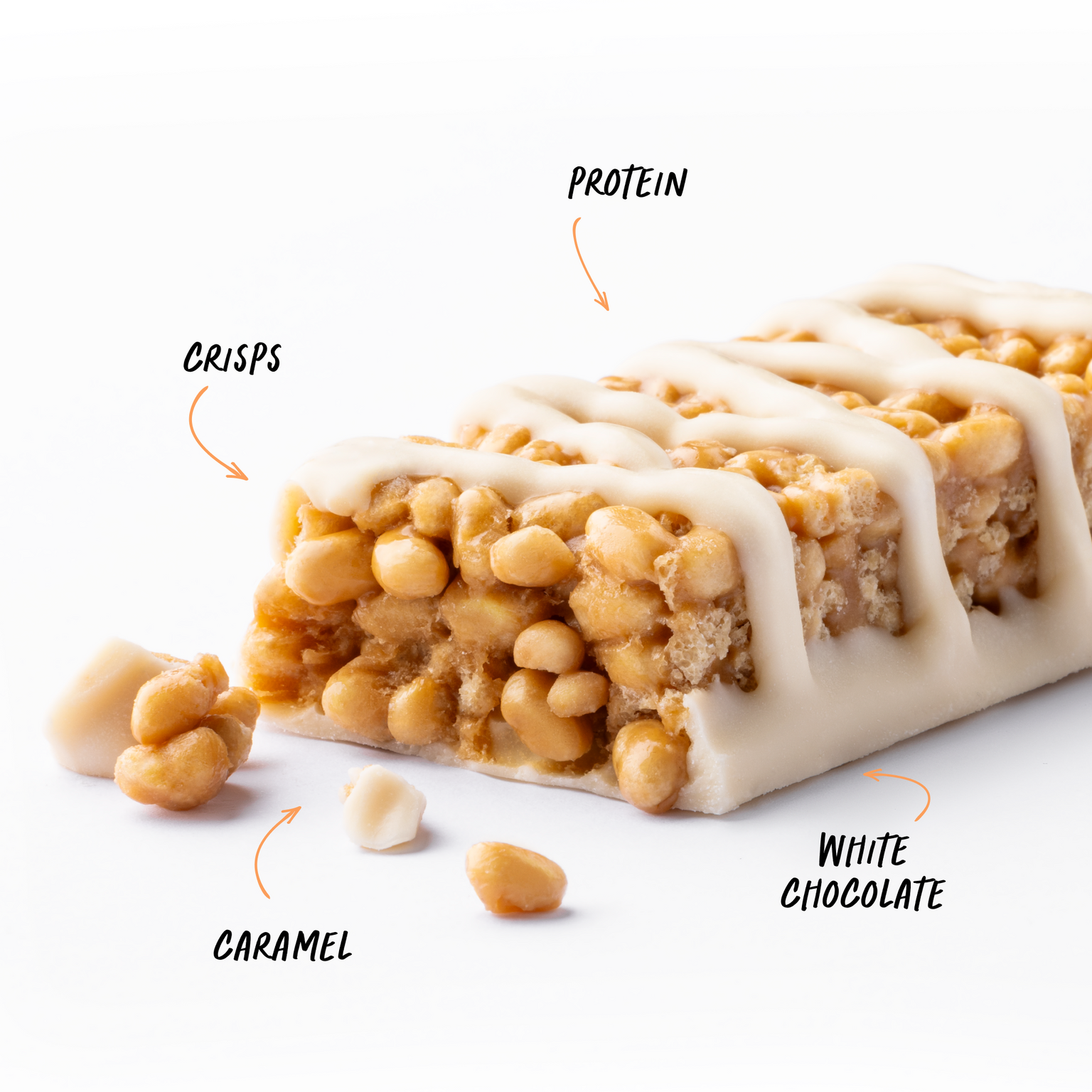 CRISP Protein Bar - White Choc Caramel - Box of 12-Protein Bars-MNSUPPS0427-19359054002514-3-Muscle Nation