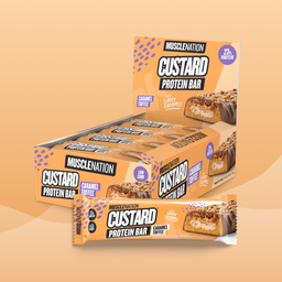CUSTARD Protein Bar - Caramel Toffee - Box of 12-Protein Bars-MNSUPPS0195-19359054000350-1-Muscle Nation