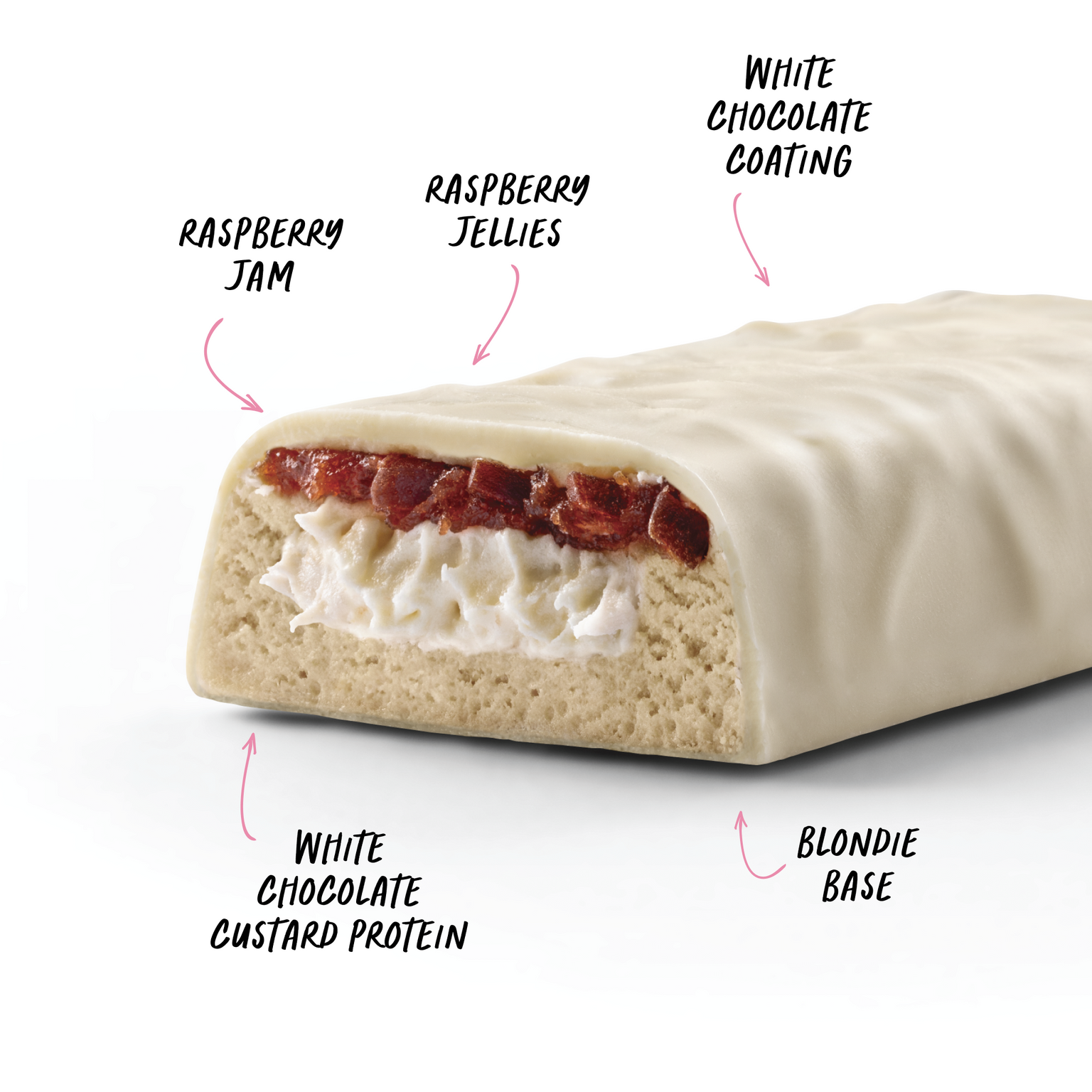 CUSTARD Protein Bar - White Choc Raspberry - Box of 12-Protein Bars-MNSUPPS0196-19359054000022-2-Muscle Nation