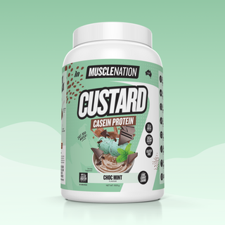 CUSTARD Casein Protein - Choc Mint - 25 serves-Custard Casein Powder-MNSUPPS0386-9359054002753-1-Muscle Nation