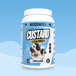 CUSTARD Casein Protein - Cookies & Cream - 25 serves-Custard Casein Powder-MNSUPPS0061-9359054001374-1-Muscle Nation