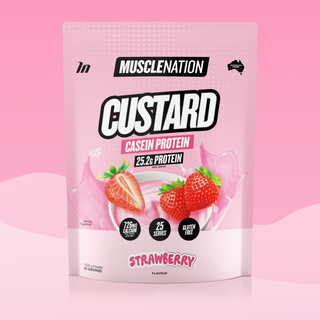 CUSTARD Casein Protein - Strawberry - 25 serves
