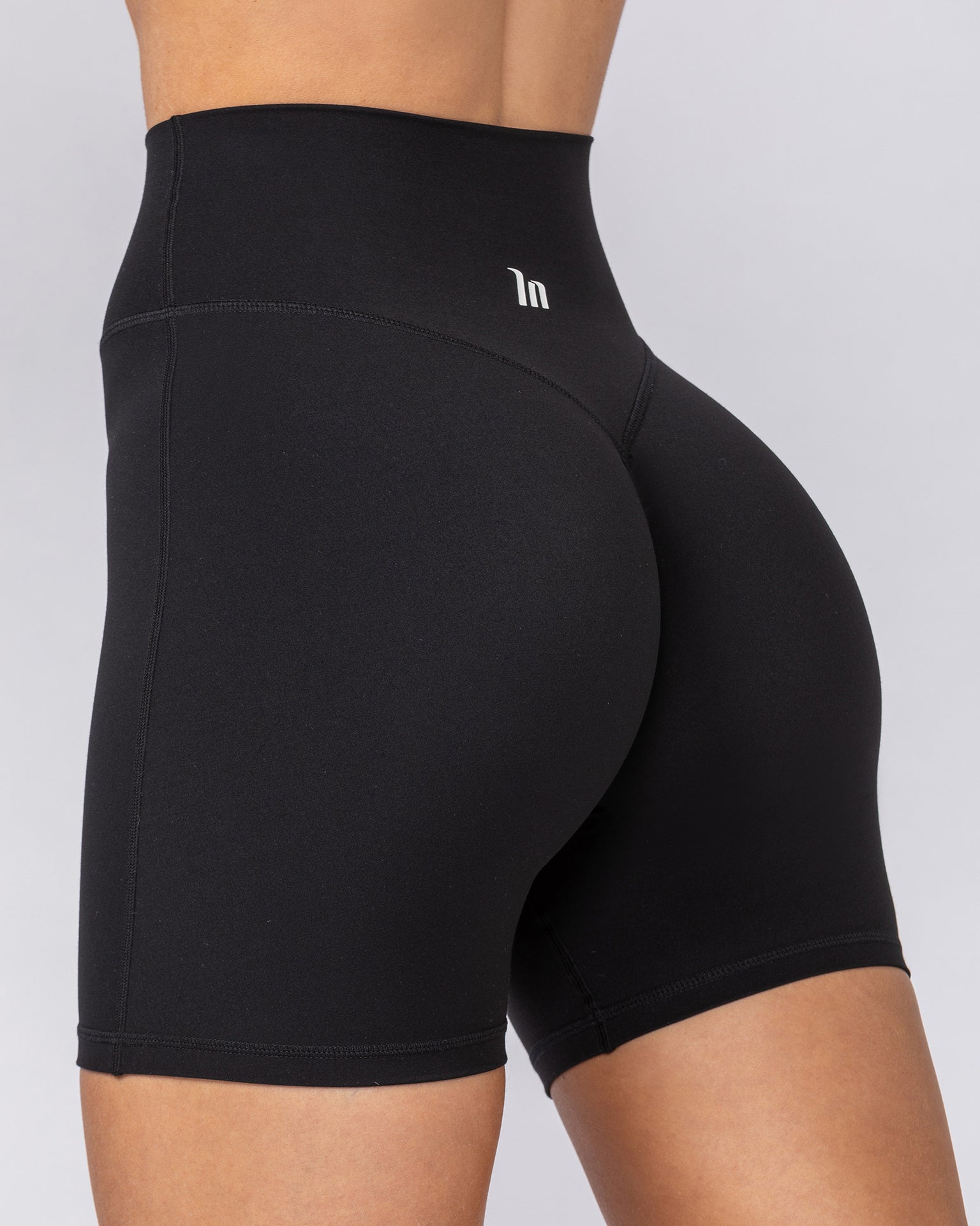 Aura Peachy Invisible Scrunch Bike Shorts - Black-Shorts-XXS-082506BLK-XXS-MNAPPRL43768-1-Muscle Nation