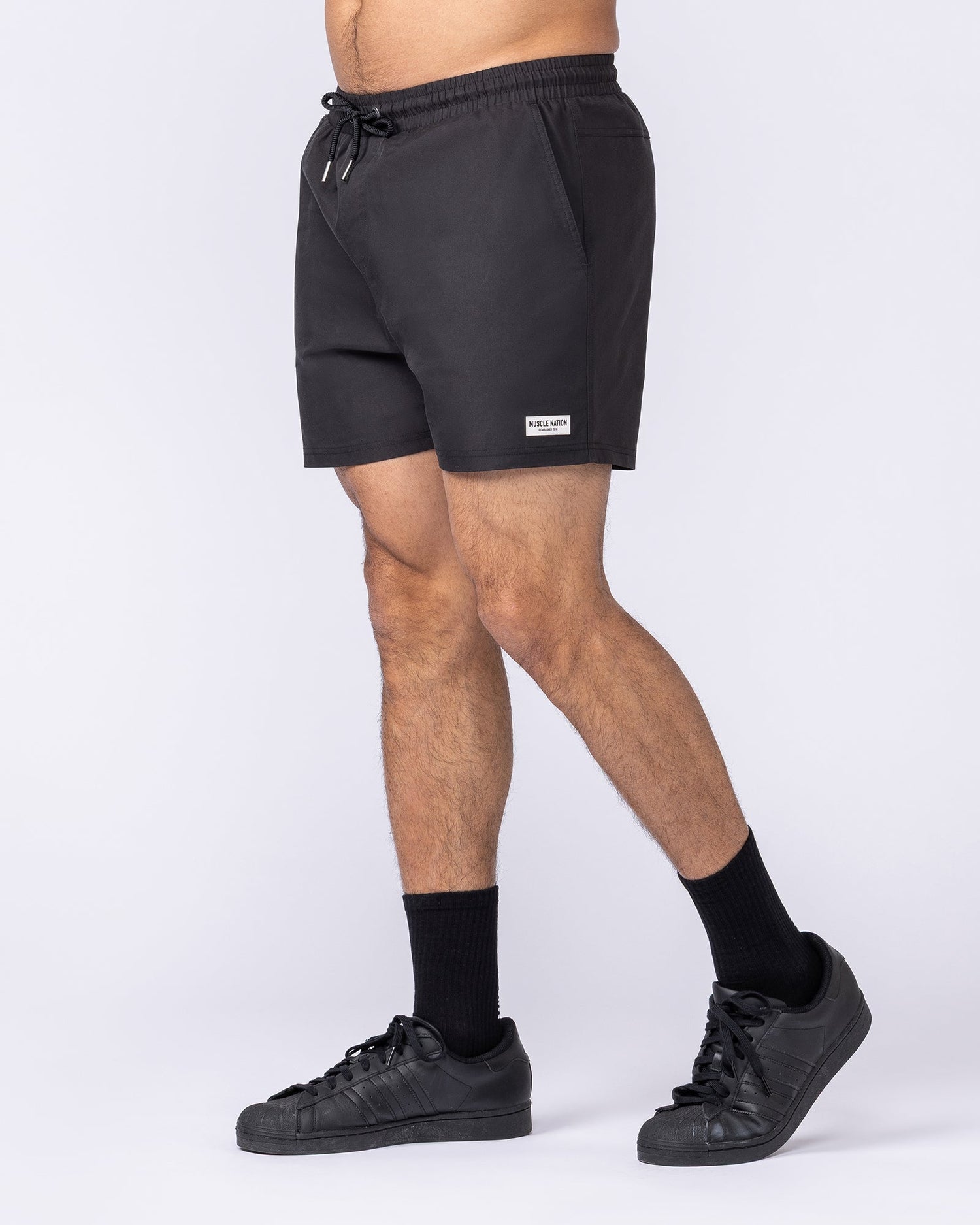 Daily 4" Shorts Black - Muscle Nation men's gym shorts