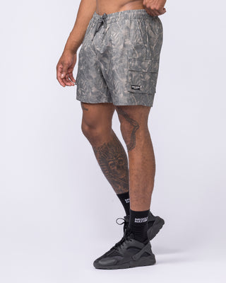 Daily Cargo 5" Shorts - Washed Tree Camo Grey