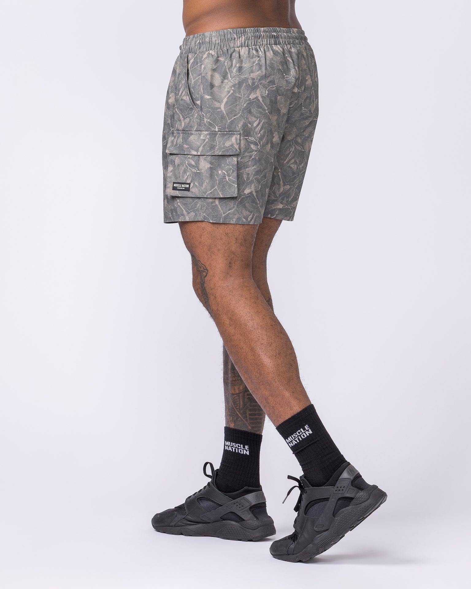 Daily Cargo 5" Shorts - Washed Tree Camo Grey