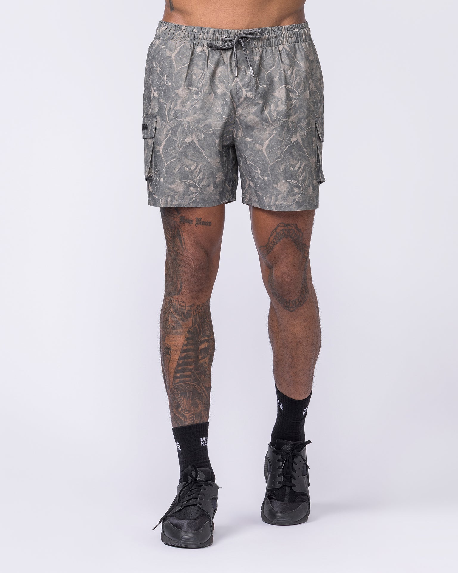 Daily Cargo 5" Shorts - Washed Tree Camo Grey