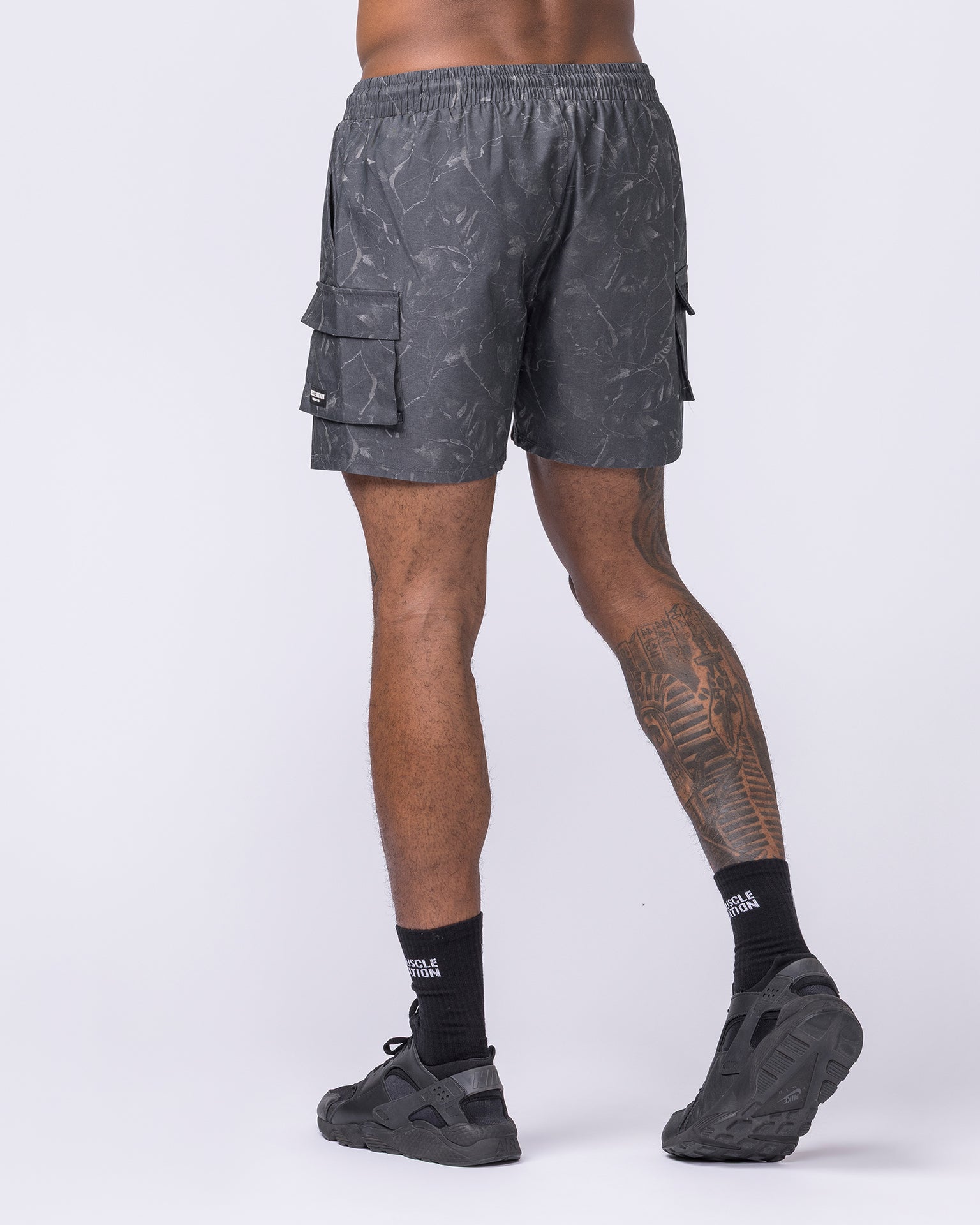 Daily Cargo 5" Shorts - Washed Tree Camo Monochrome