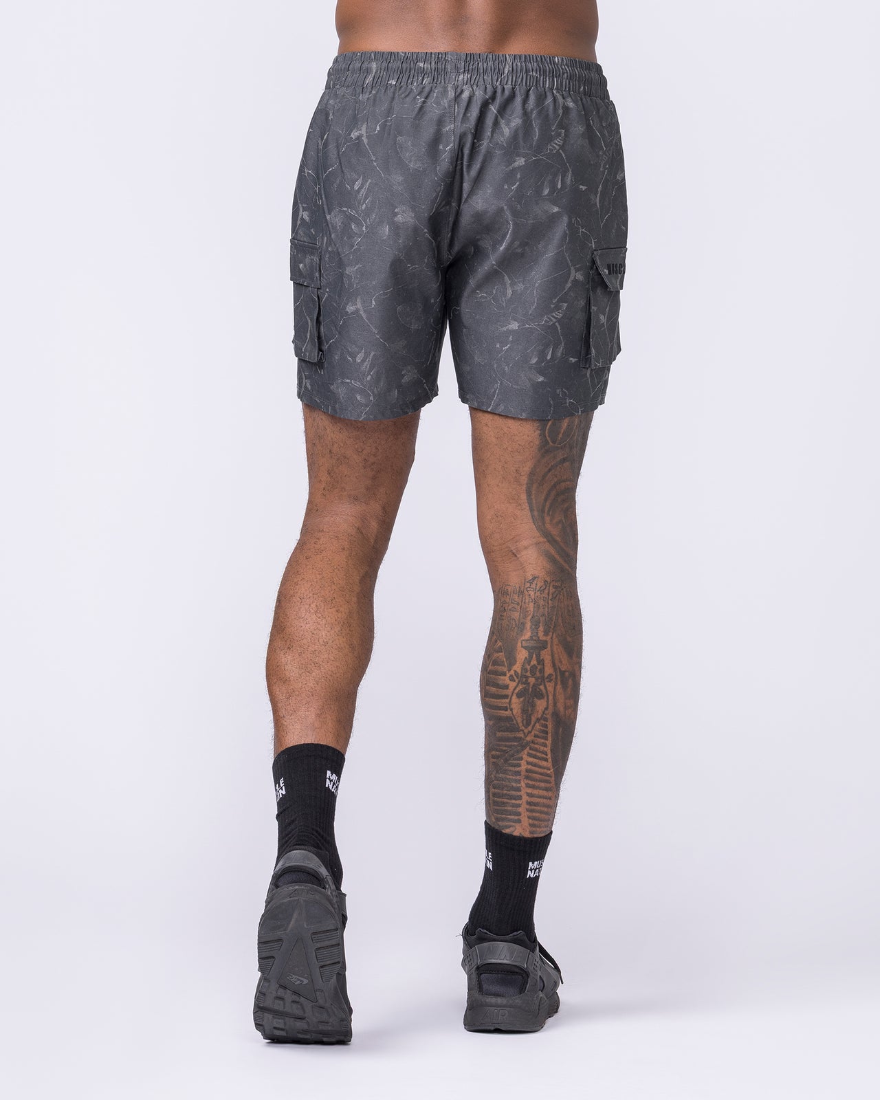Daily Cargo 5" Shorts - Washed Tree Camo Monochrome-Shorts-S-122506WTCMOM-S-MNAPPRL48041-5-Muscle Nation