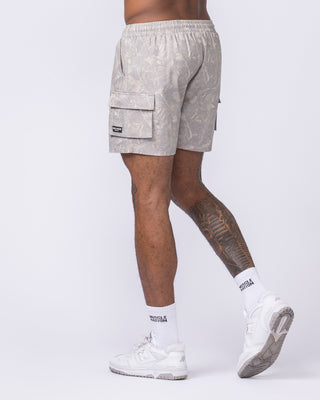 Daily Cargo 5" Shorts - Washed Tree Camo Cream