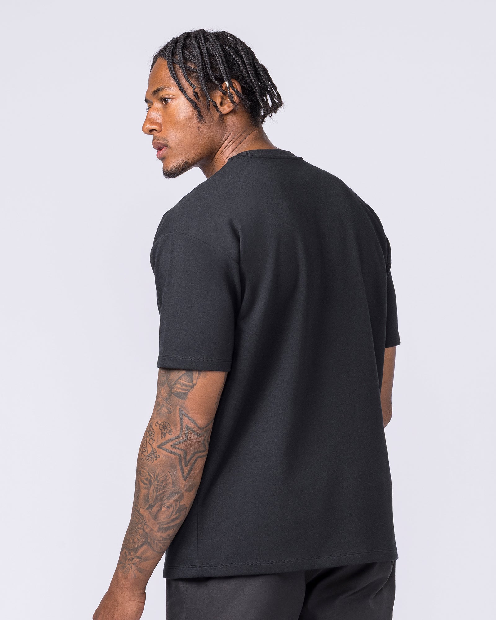 Daily Regular Fit Tee - Black-T-Shirts-S-012612BLK-S-MNAPPRL48188-2-Muscle Nation