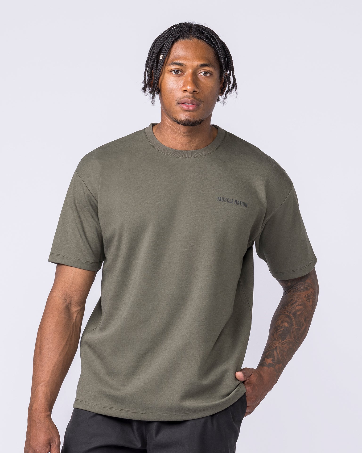 Daily Regular Fit Tee - Dark Khaki-T-Shirts-S-012612DKHAKI-S-MNAPPRL48209-1-Muscle Nation