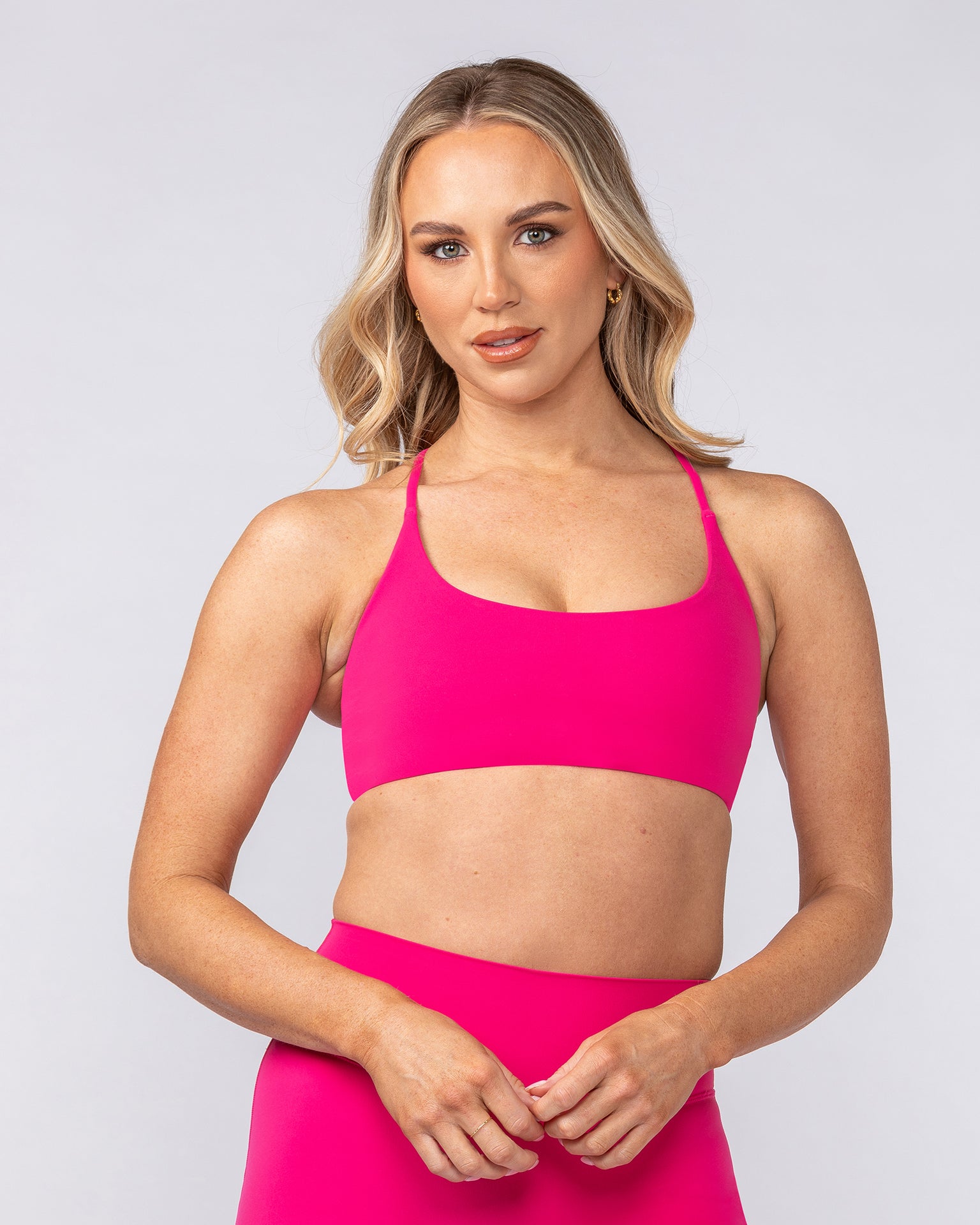 Darling Bralette - Raspberry-Bralettes-XXS-082501RASP-XXS-MNAPPRL43595-4-Muscle Nation