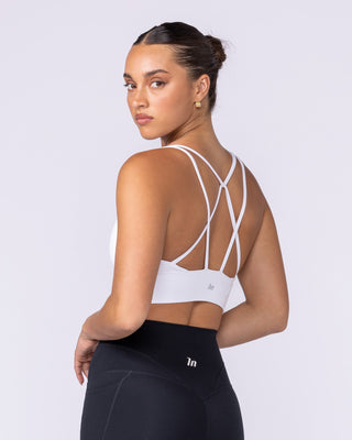 Dash Longline Bra - White-Sports Bras-XXS-1125104WHT-XXS-MNAPPRL44614-2-Muscle Nation