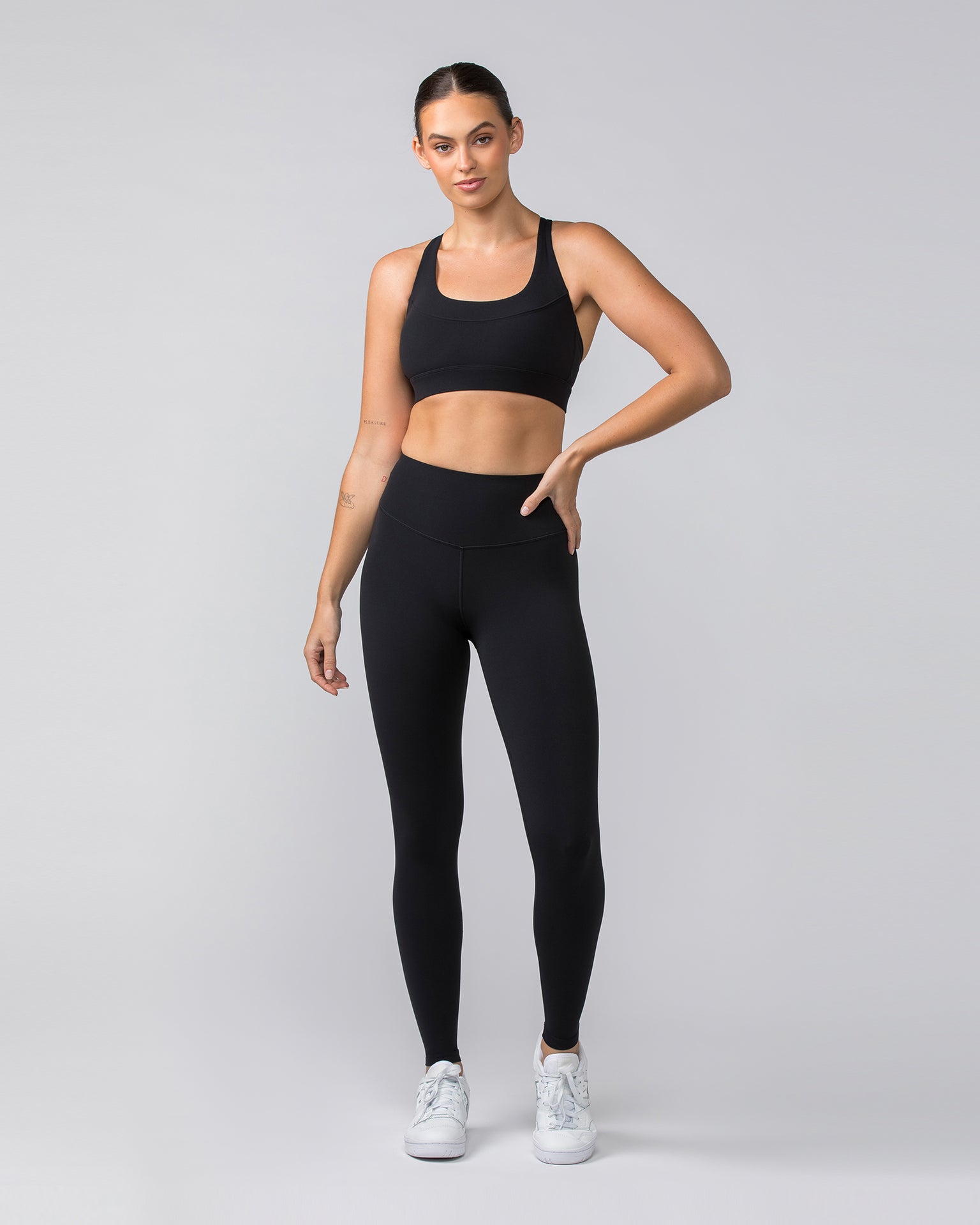 Contour Aura Full Length Leggings - Black-Leggings-XXS-042406BLK-XXS-MNAPPRL30082-6-Muscle Nation