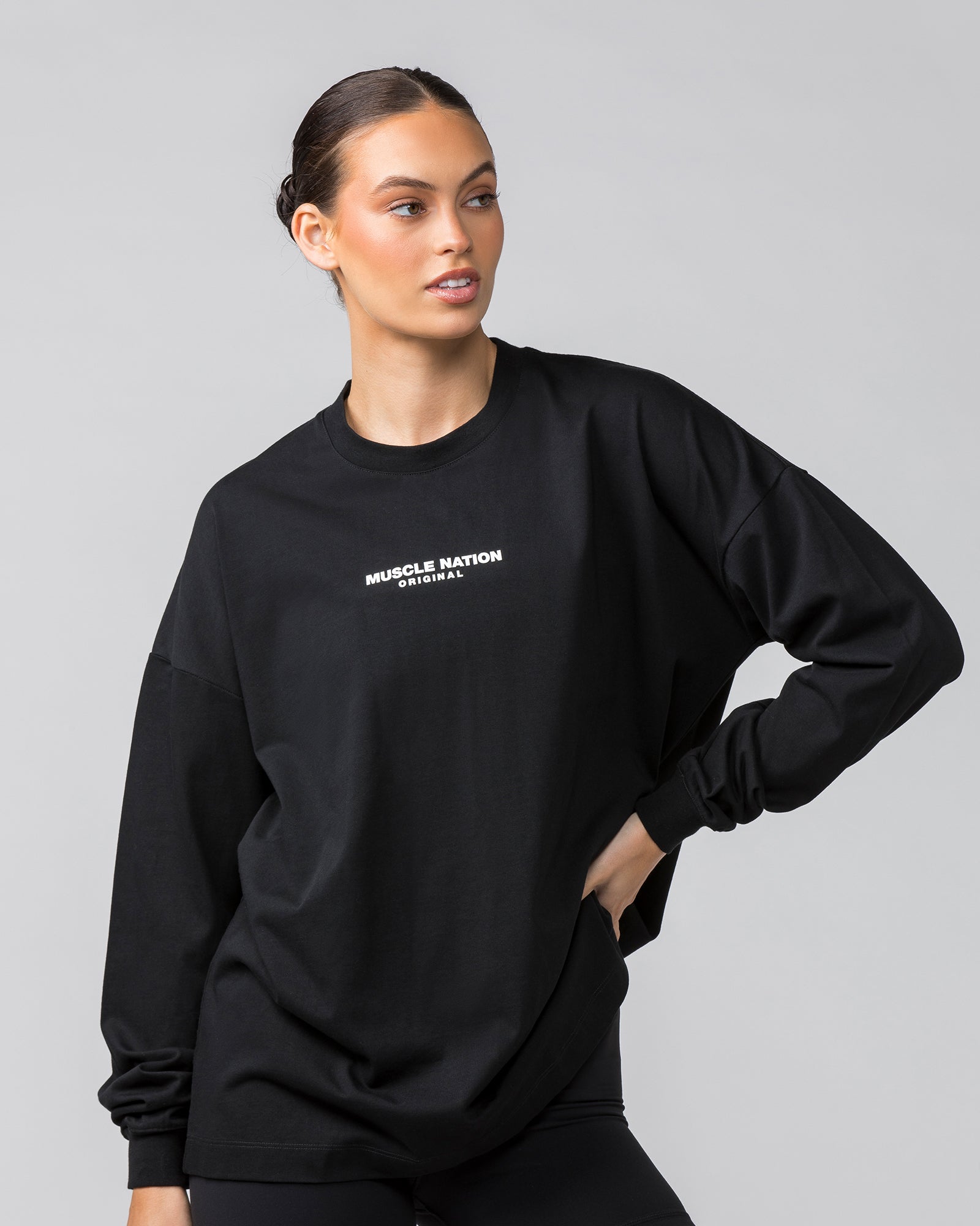 OG Oversized Long Sleeve Tee - Black