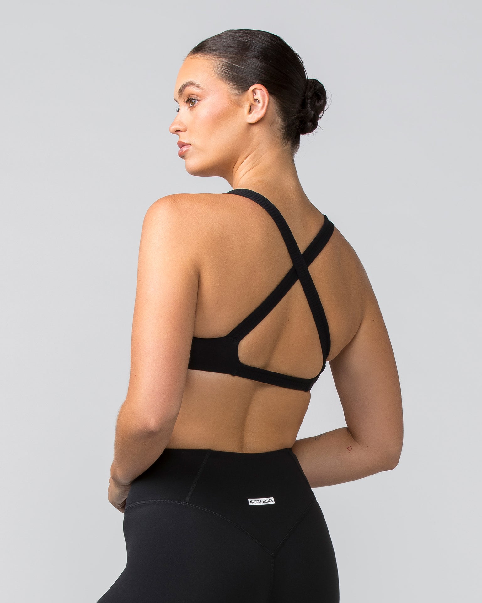 Scrunch Bralette - Black-Bralettes-XS-042403BLK-XS-MNAPPRL29978-4-Muscle Nation