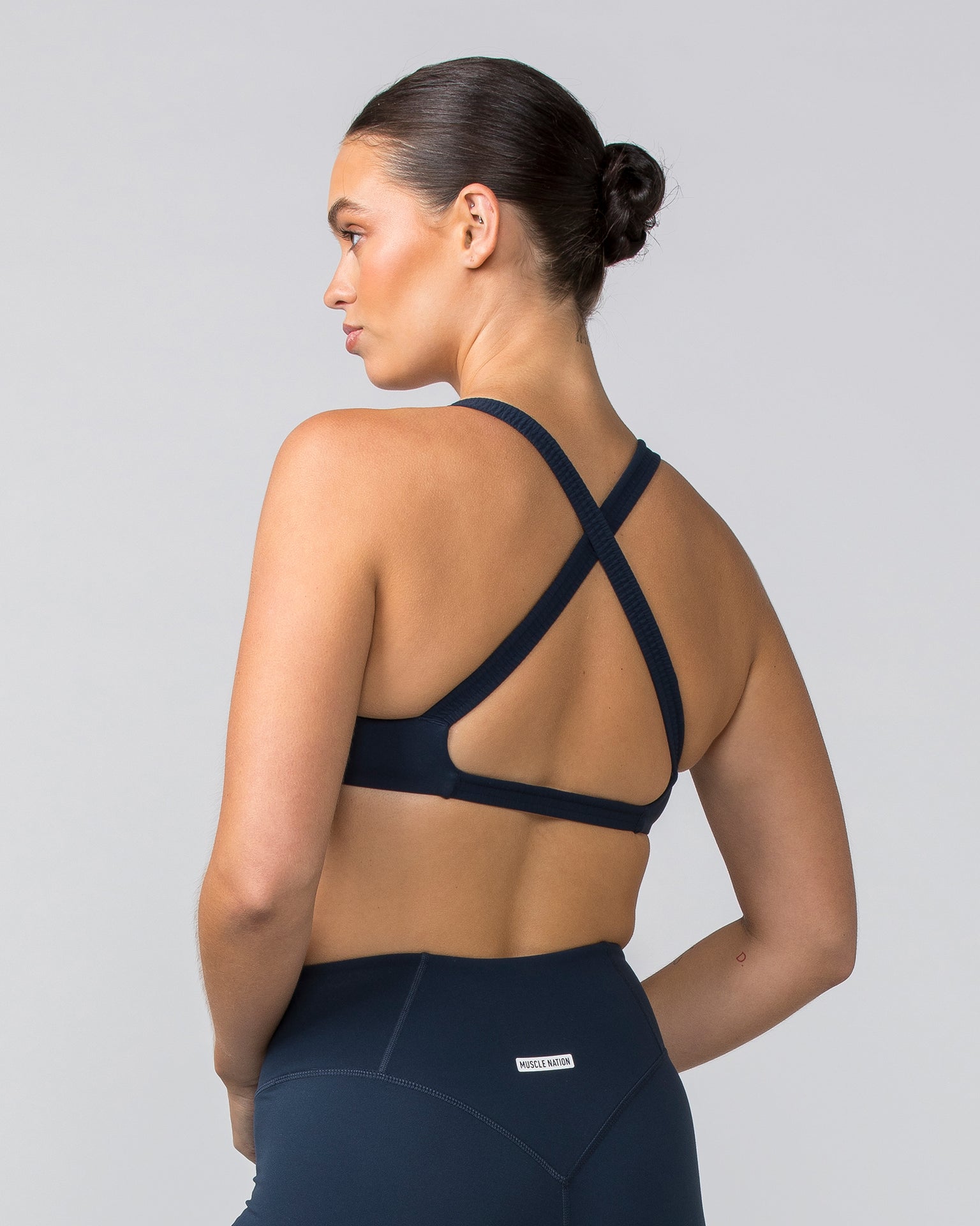 Scrunch Bralette - Navy-Bralettes-XS-042403NAVY-XS-MNAPPRL29986-3-Muscle Nation
