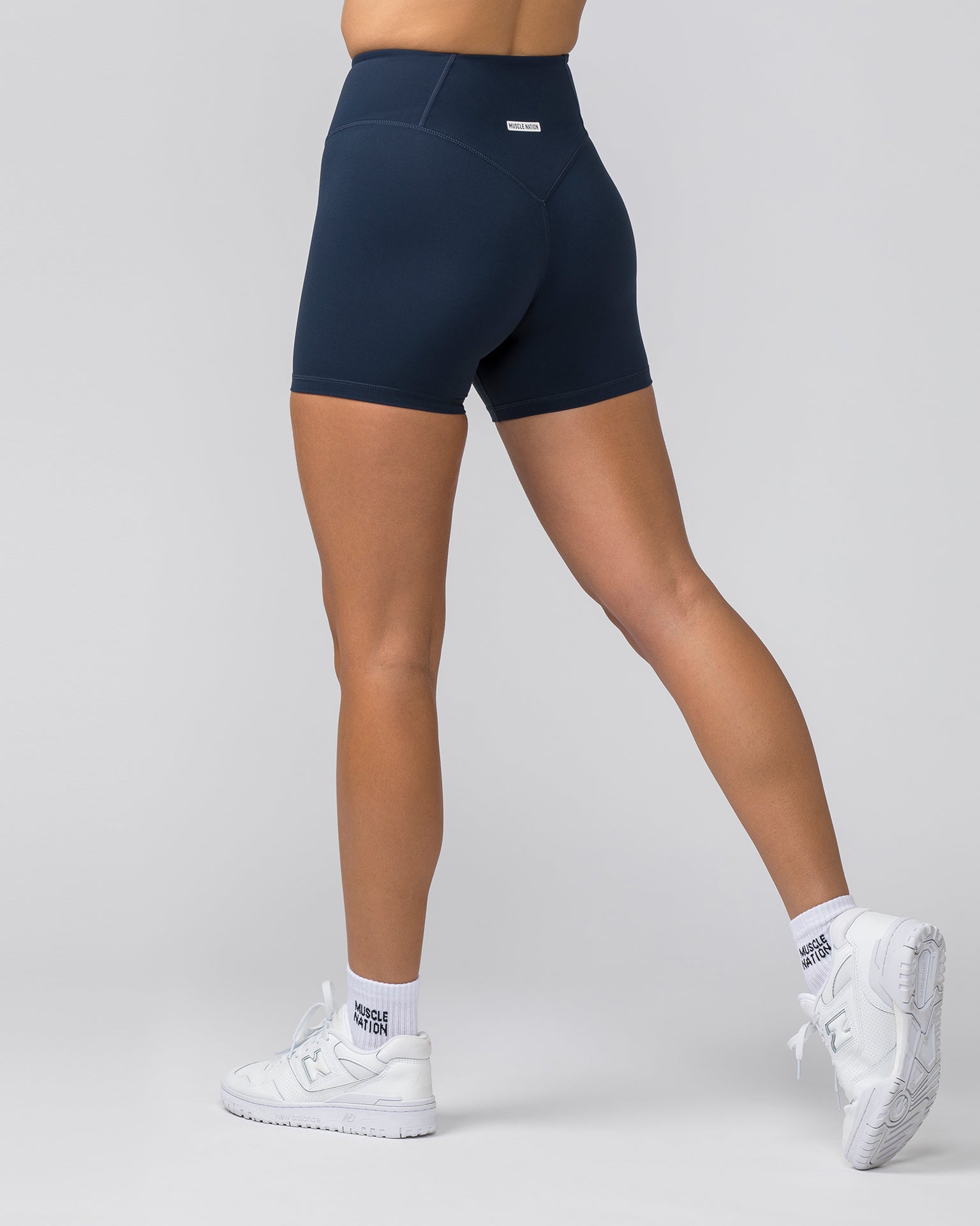 Contour Aura Midway Shorts - Navy-Shorts-XXS-042404NAVY-XXS-MNAPPRL30019-1-Muscle Nation