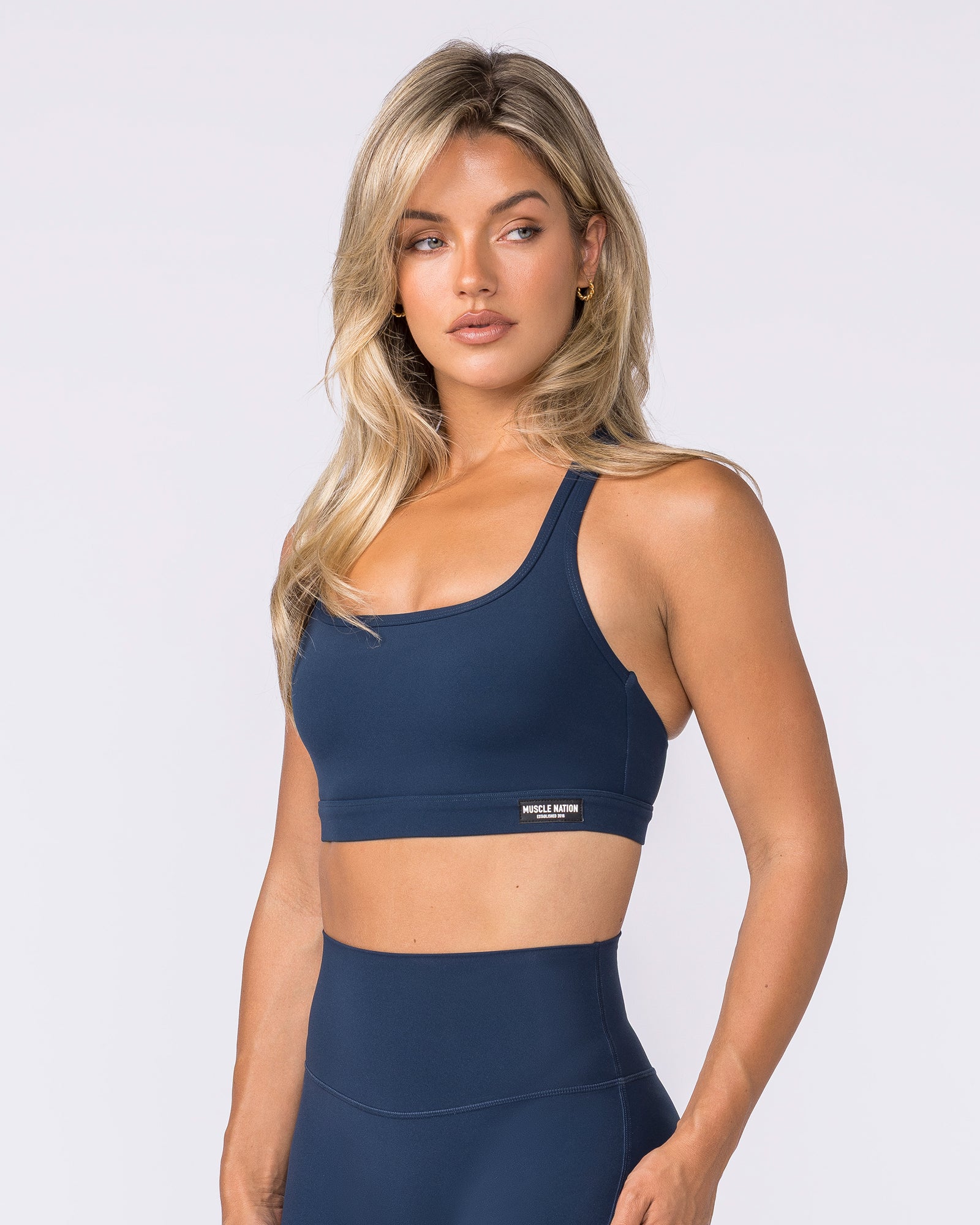 Desire Aura Bra - Navy-Sports Bras-XXS-032602NAVY-XXS-MNAPPRL49014-4-Muscle Nation