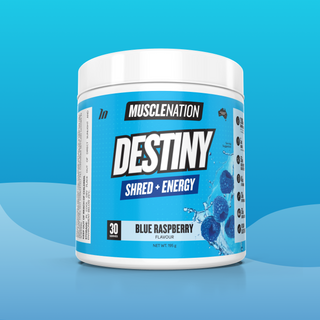 DESTINY Pre-Workout Burn - Blue Raspberry - 30 serves-Fat Burner-MNSUPPS0388-9359054002852-1-Muscle Nation