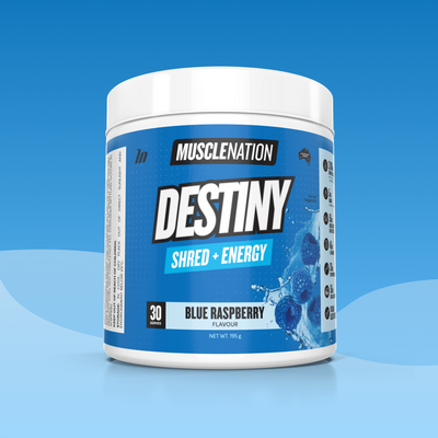 DESTINY Pre-Workout Burn - Blue Raspberry - 30 serves-Fat Burner-MNSUPPS0388-9359054002852-1-Muscle Nation