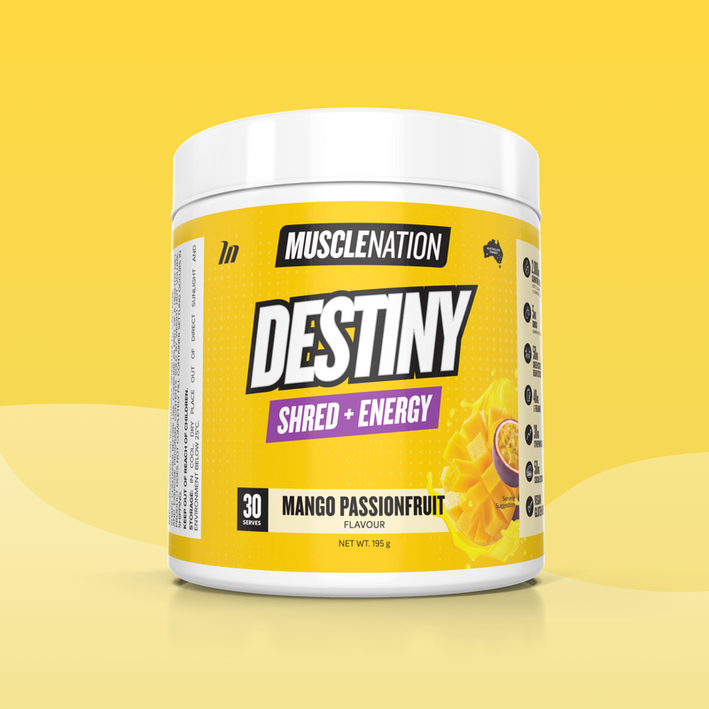 DESTINY Pre-Workout Burn - Mango Passionfruit - 30 serves-Fat Burner-MNSUPPS0230-764460254471-1-Muscle Nation