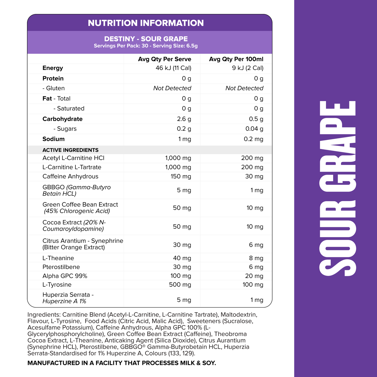 DESTINY Pre-Workout Burn - Sour Grape - 30 serves-Fat Burner-MNSUPPS0151-764460254204-2-Muscle Nation