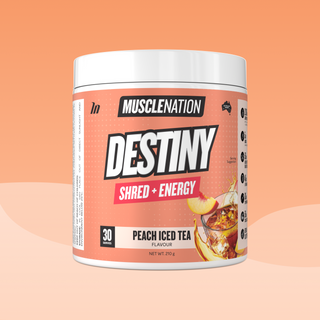 DESTINY Pre-Workout Burn Peach Iced Tea - Muscle Nation pre-workout fat burner