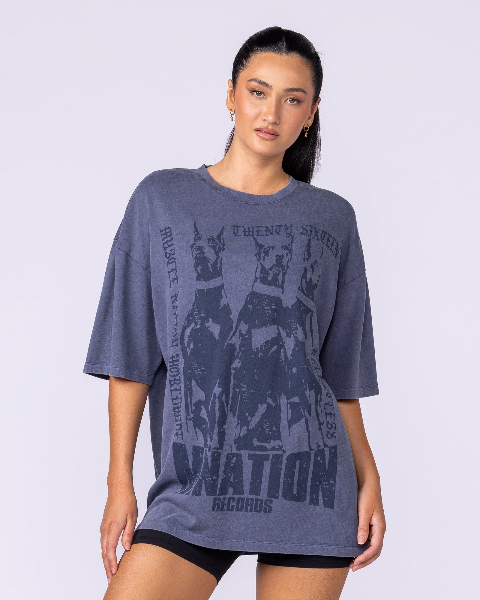 Doberman Oversized Vintage Tee - Washed Atlantis-T-Shirts-XXS-112569WATLS-XXS-MNAPPRL47353-8-Muscle Nation