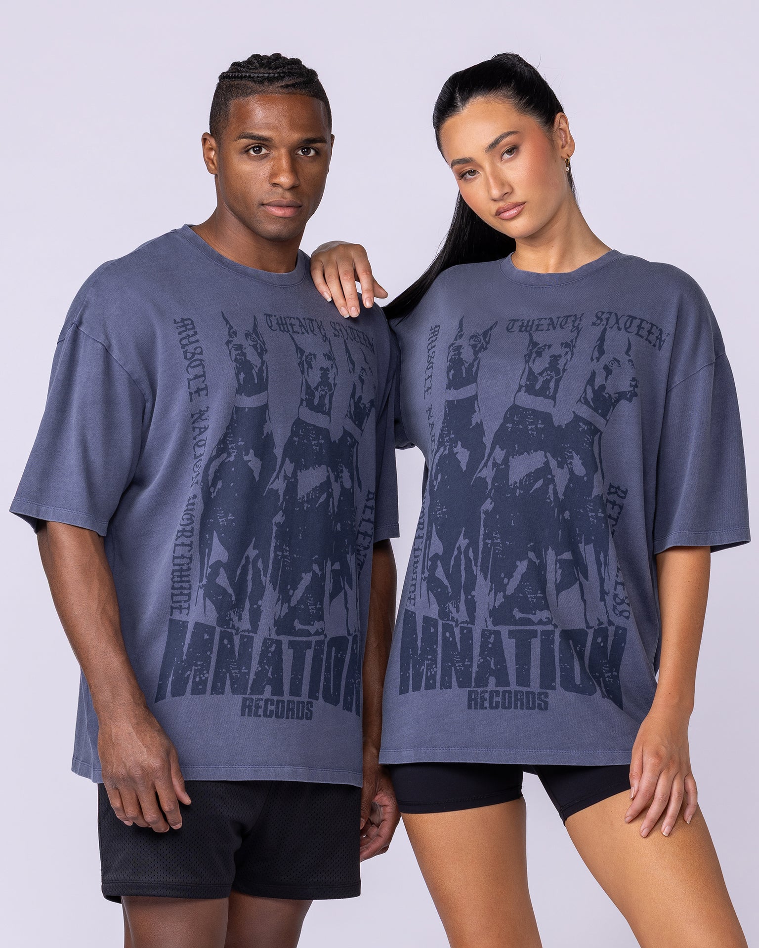 Doberman Oversized Vintage Tee - Washed Atlantis-T-Shirts-XXS-112569WATLS-XXS-MNAPPRL47353-7-Muscle Nation