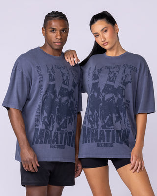 Doberman Oversized Vintage Tee - Washed Atlantis-T-Shirts-XXS-112569WATLS-XXS-MNAPPRL47353-7-Muscle Nation
