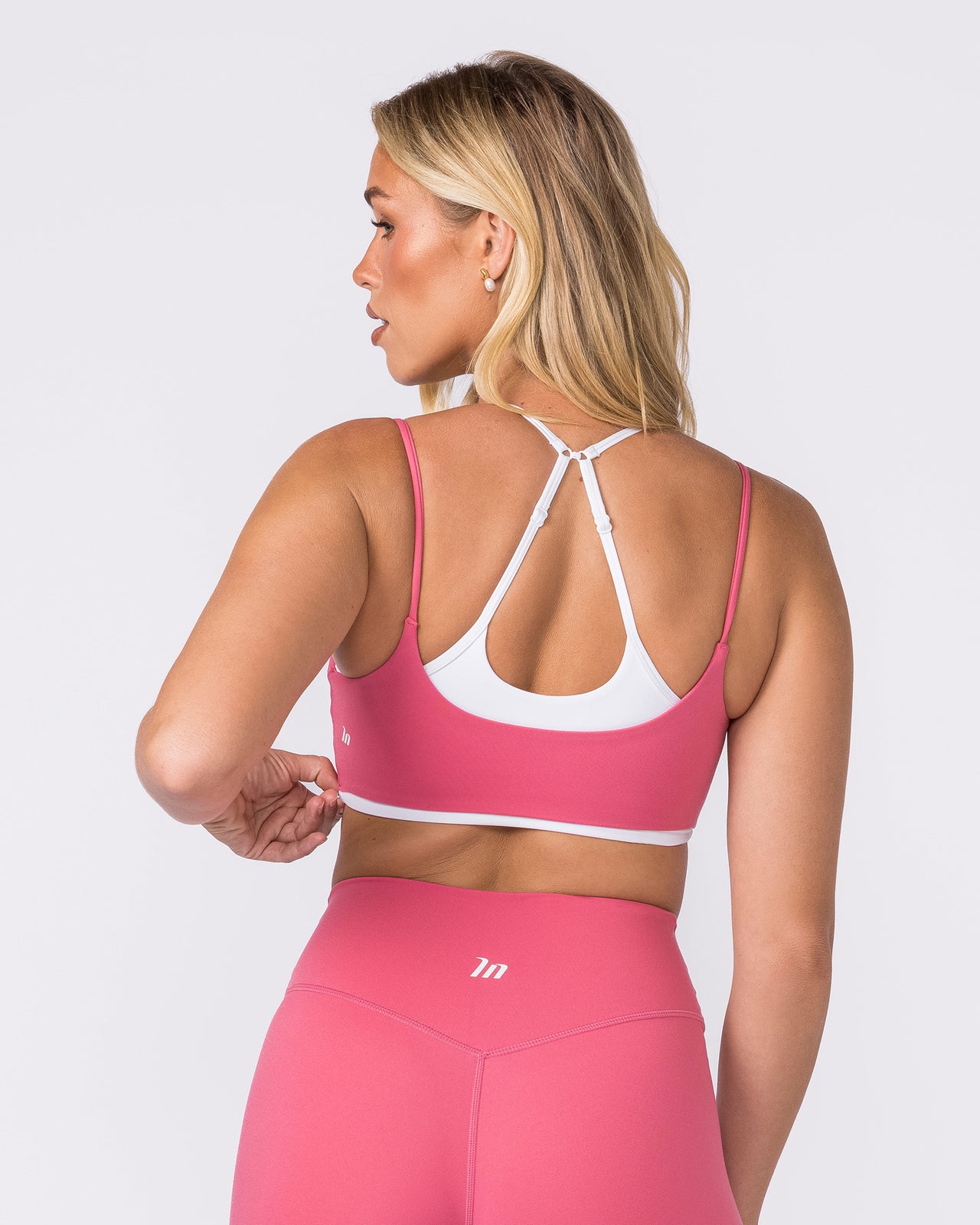 Duo Bralette - White/Petal-Bralettes-XXS-042605WPTL-XXS-MNAPPRL49982-5-Muscle Nation